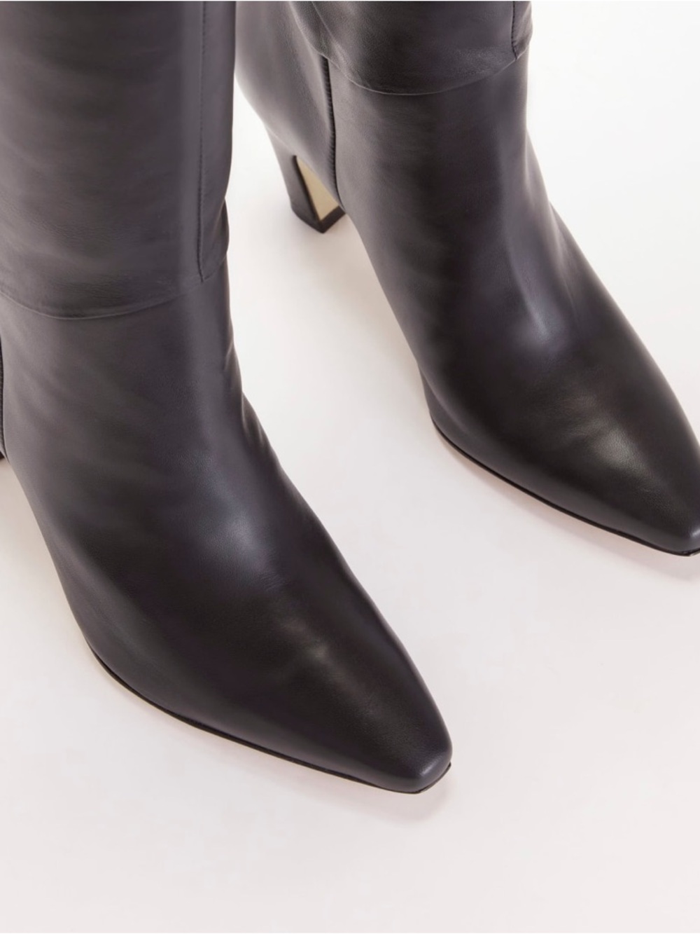 Everlane The Banana Boot Black Napa Leather Knee High Heeled Pointed Toe 7 NWB - Picture 4 of 15